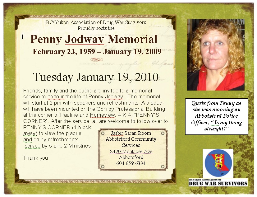 Penny Jodway Memorial poster